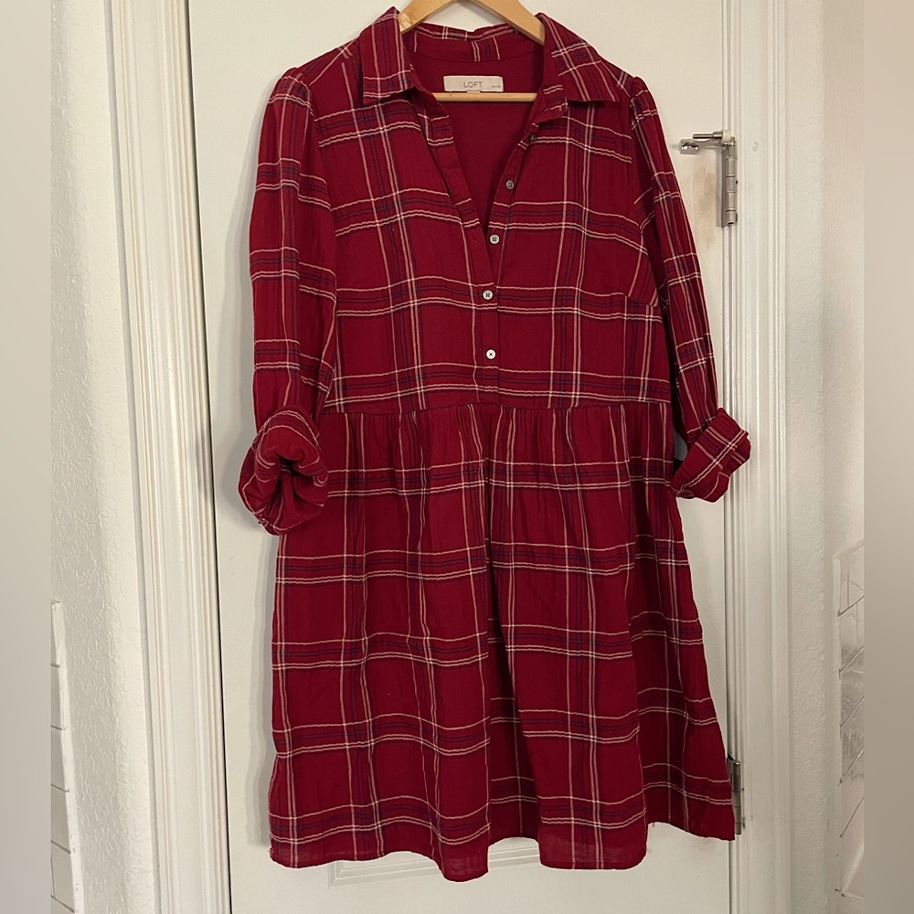 Loft Plaid dress